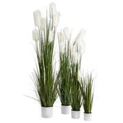DEKOGRAS - Dunkelgrün, Basics, Kunststoff/Metall (120cm) - Ambia Home