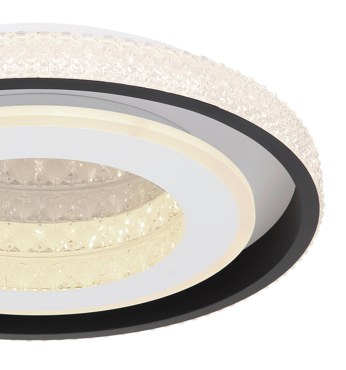 DECKENLEUCHTE 50/8 cm   - Klar/Opal, Basics, Kunststoff/Metall (50/8cm) - Globo