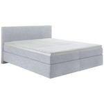 BOXSPRINGBETT 180/200 cm  in Hellgrau  - Hellgrau/Schwarz, KONVENTIONELL, Kunststoff/Textil (180/200cm) - Hom`in