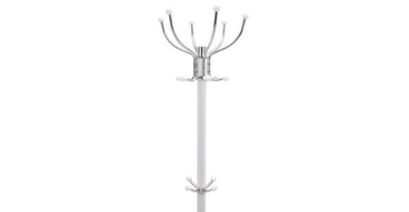GARDEROBENSTÄNDER in Weiß 37/176/37 cm - Weiß, Basics, Kunststoff/Stein (37/176/37cm) - Xora