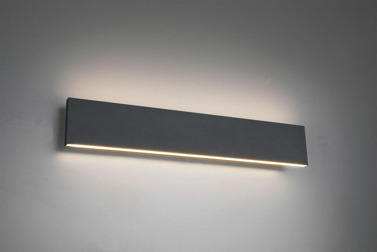 LED VÄGGLAMPA CONCHA 47/8/4,5 cm   - antracit, Klassisk, metall/plast (47/8/4,5cm) - Trio Leuchten