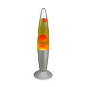 LAMPA LÁVOVÁ - žlutá, Trend, kov/sklo (10/34cm) - Boxxx