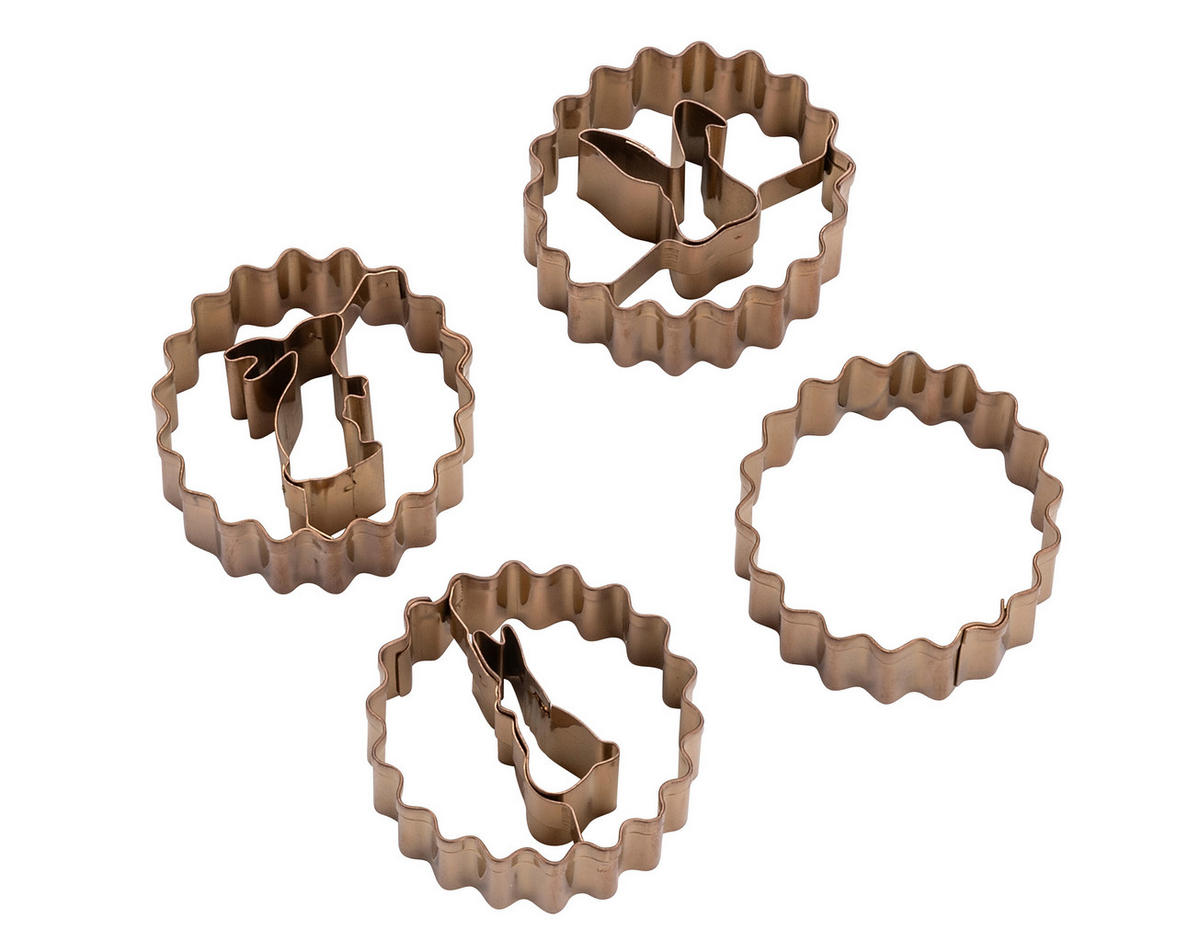LINZER-KEKSAUSSTECHER - Kupferfarben, Trend, Metall (3,5cm) - Dr.Oetker