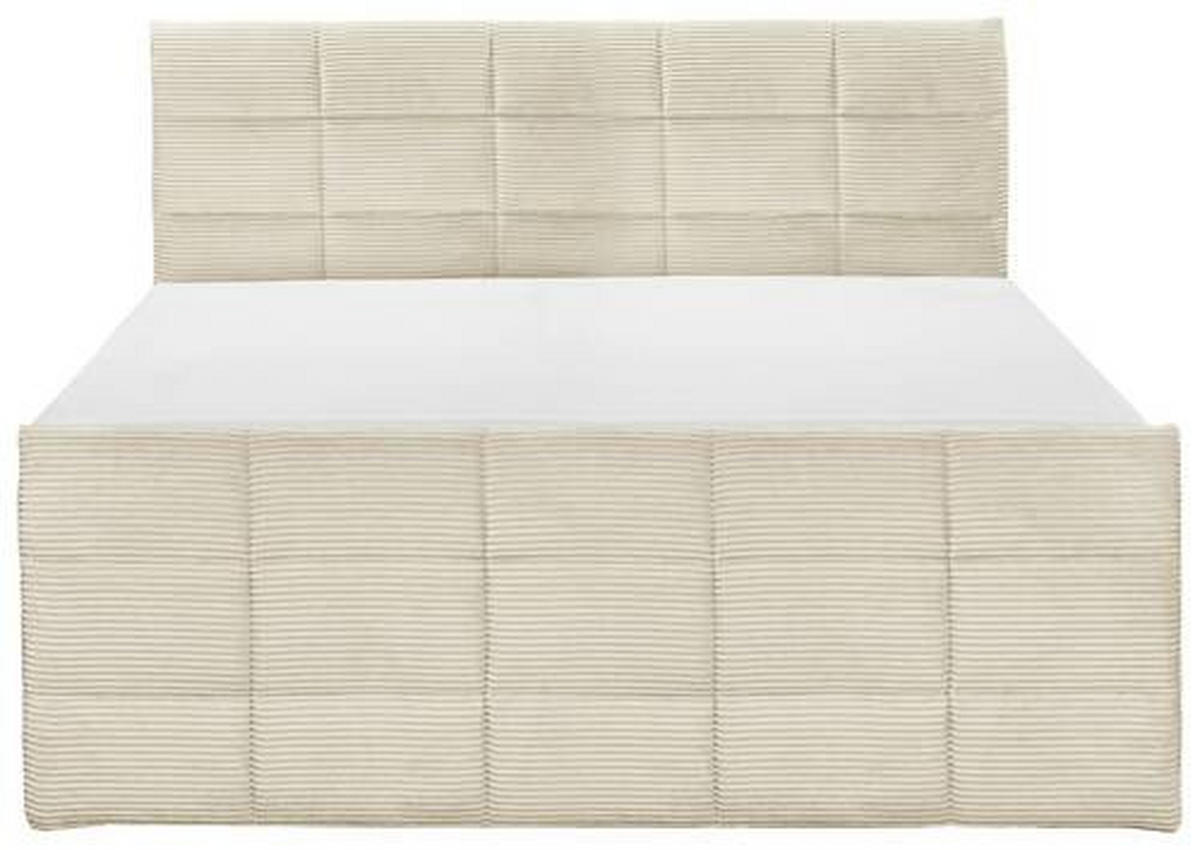 BOXSPRINGBETT 180/200 cm  in Creme  - Creme/Schwarz, MODERN, Holzwerkstoff/Kunststoff (180/200cm) - MID.YOU