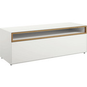 LOWBOARD lackiert Eichefarben, Weiß - Eichefarben/Weiß, Design (128/44,8/44,8cm) - HÜLSTA - NOW