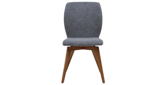 STUHL Velours Eichefarben, Grau - Eichefarben/Grau, Design, Holz/Textil (50/89/64cm) - Dieter Knoll