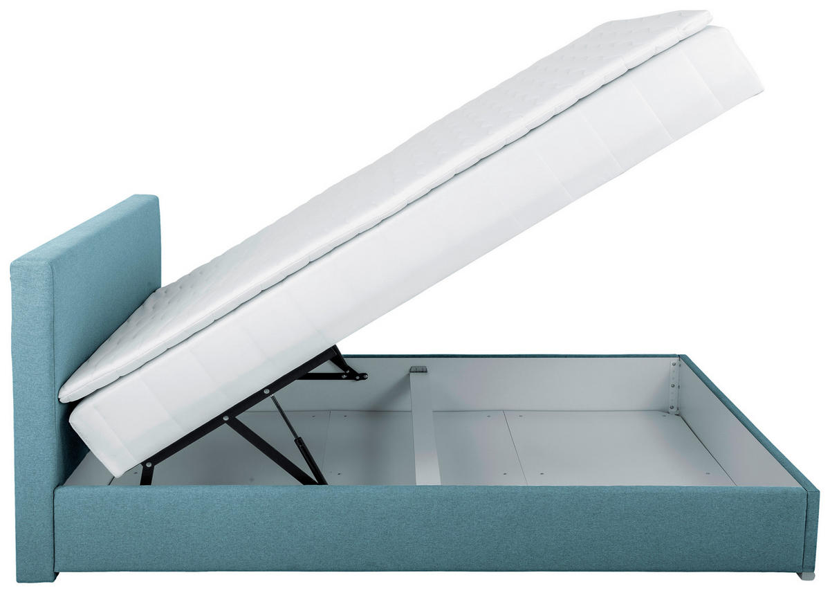 BOXBETT 120/200 cm  in Petrol  - Chromfarben/Petrol, KONVENTIONELL, Kunststoff/Textil (120/200cm) - Carryhome