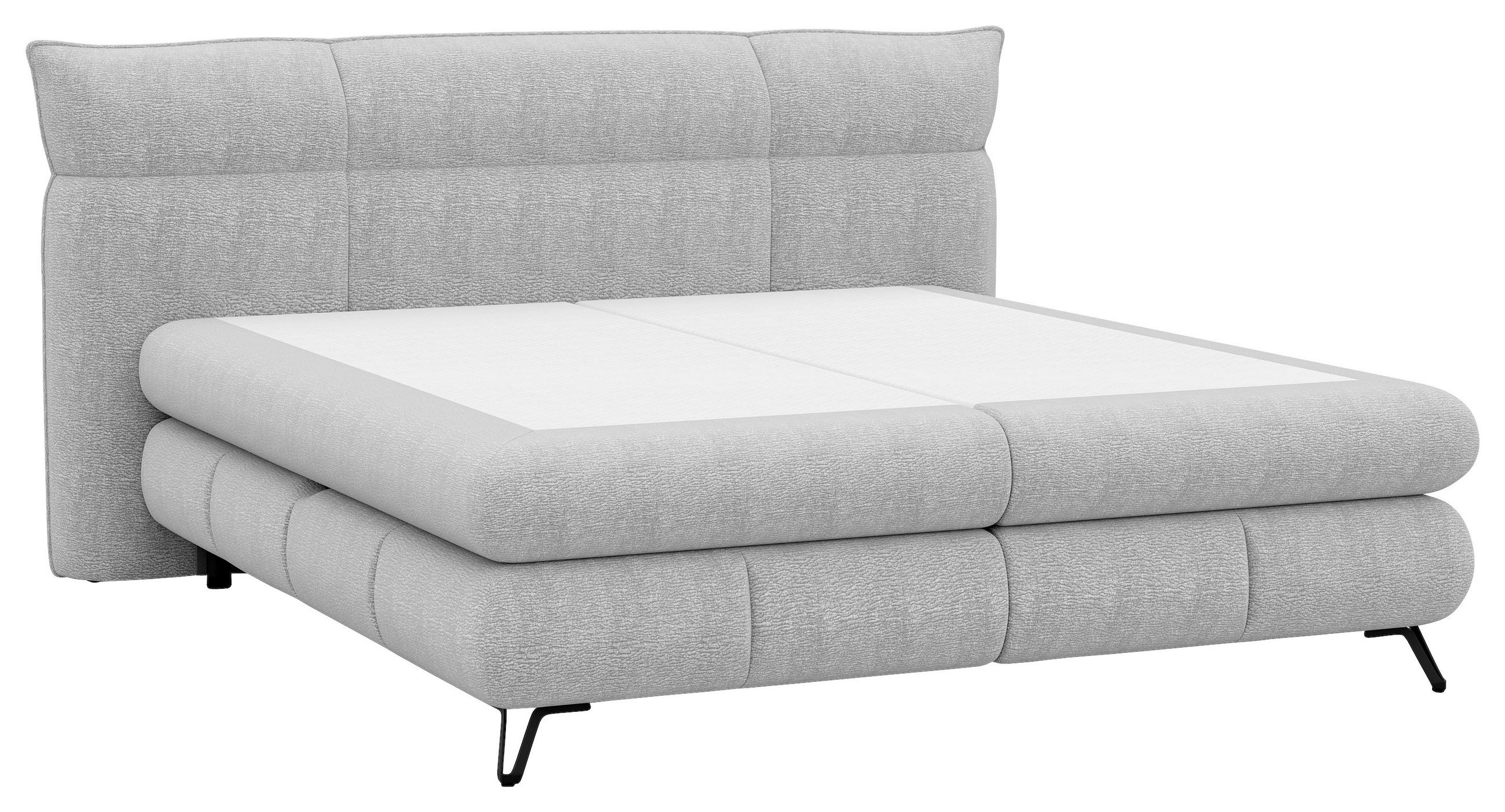 BOXSÄNG 180/200 cm  i grå  - svart/grå, Design, metall/textil (180/200cm) - Glandor