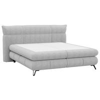 BOXSÄNG 180/200 cm  i grå  - svart/grå, Design, metall/textil (180/200cm) - Glandor