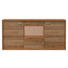 HIGHBOARD Eiche furniert, massiv geölt Eichefarben - Eichefarben/Nickelfarben, KONVENTIONELL, Holz/Holzwerkstoff (185,6/108,7/47,6cm) - Voleo
