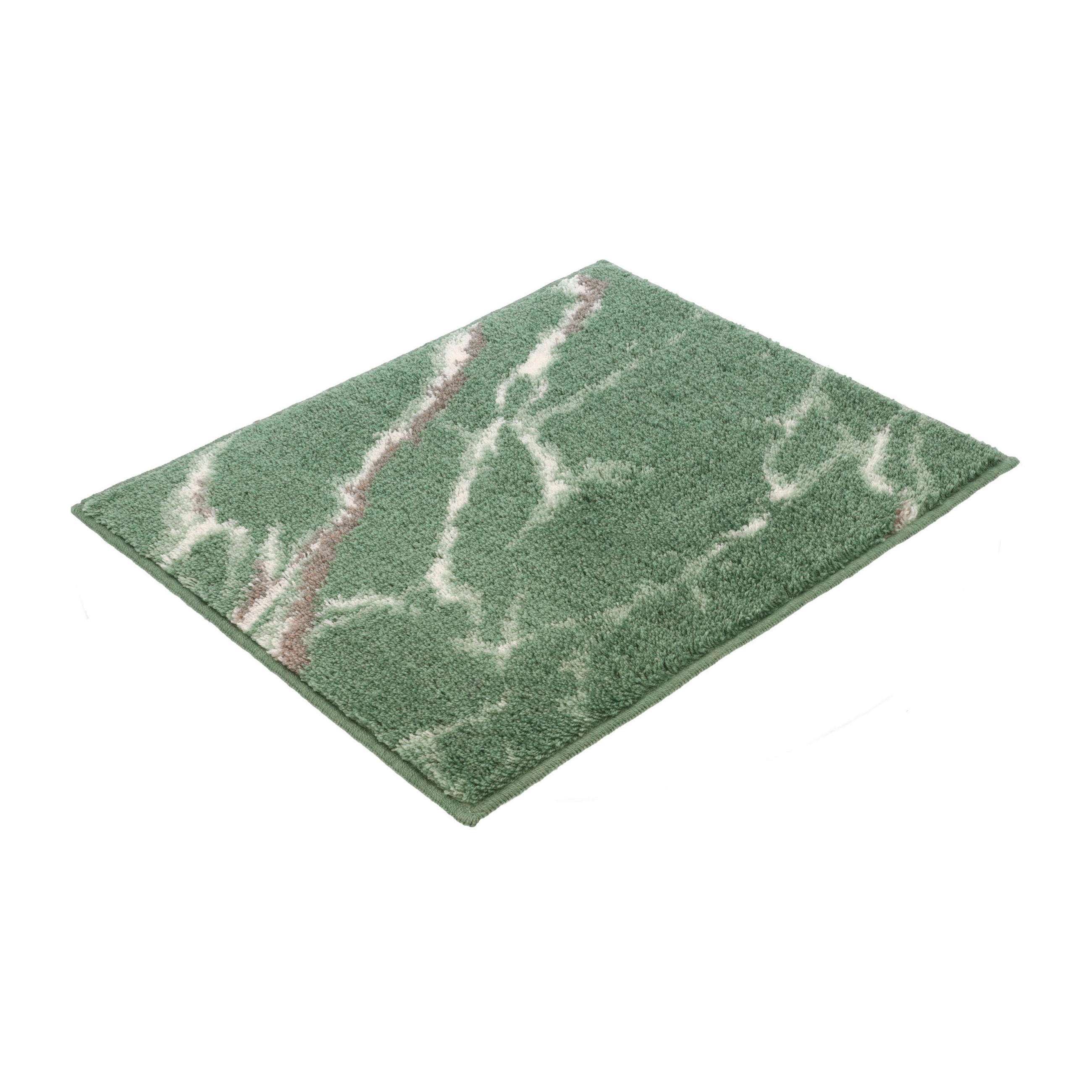 PROSTIRKA ZA KUPATILO MARBLE  zelena 50/60 cm  - zelena, Osnovno, tekstil (50/60cm) - Vossen