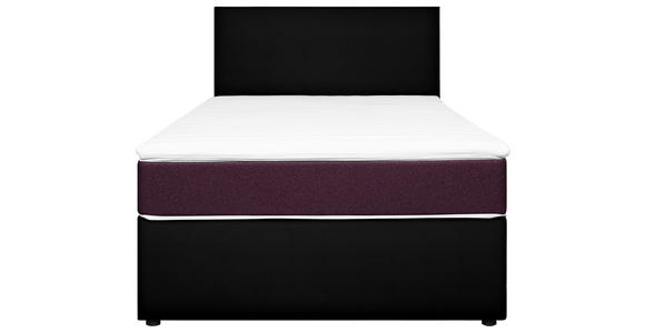 BOXBETT 120/200 cm in Schwarz, Brombeere - Brombeere/Schwarz, KONVENTIONELL, Holz/Holzwerkstoff (120/200cm) - Carryhome