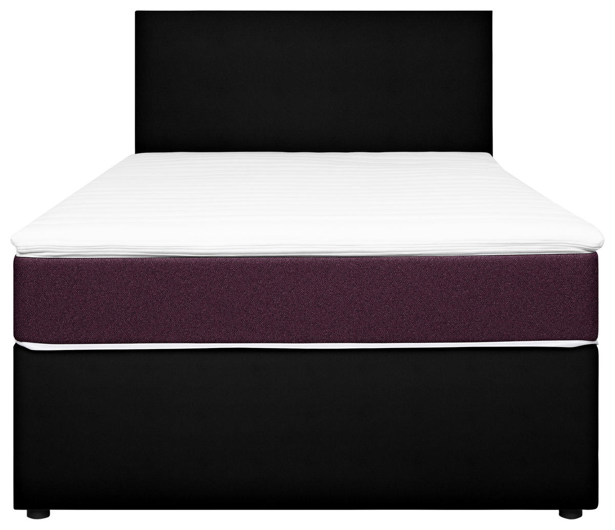 BOXBETT 140/200 cm  in Schwarz, Brombeere  - Brombeere/Schwarz, KONVENTIONELL, Holz/Holzwerkstoff (140/200cm) - MID.YOU
