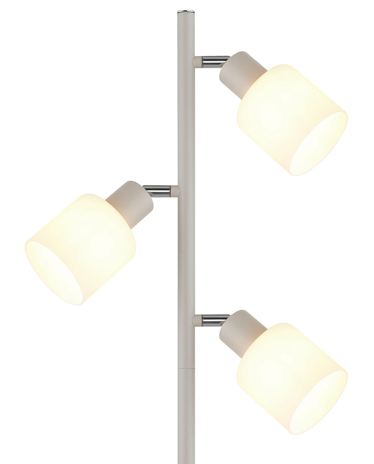 STEHLEUCHTE 33/180 cm    - Schwarz/Weiß, Design, Glas/Holz (33/180cm) - Globo