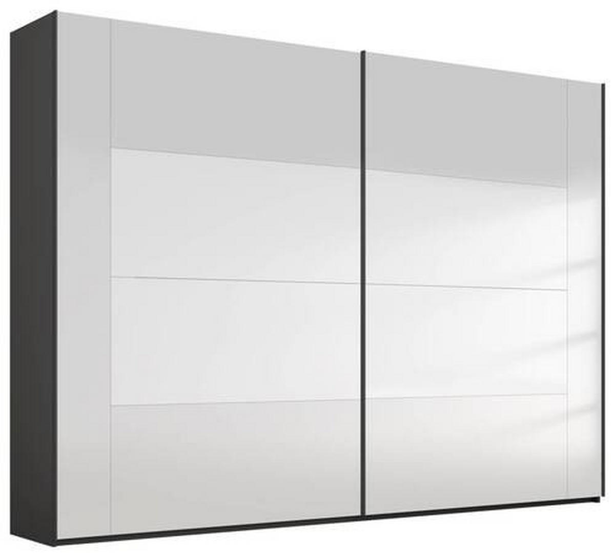SCHWEBETÜRENSCHRANK in Graphitfarben  - Graphitfarben, Design, Glas/Holzwerkstoff (271/223/68cm) - Xora