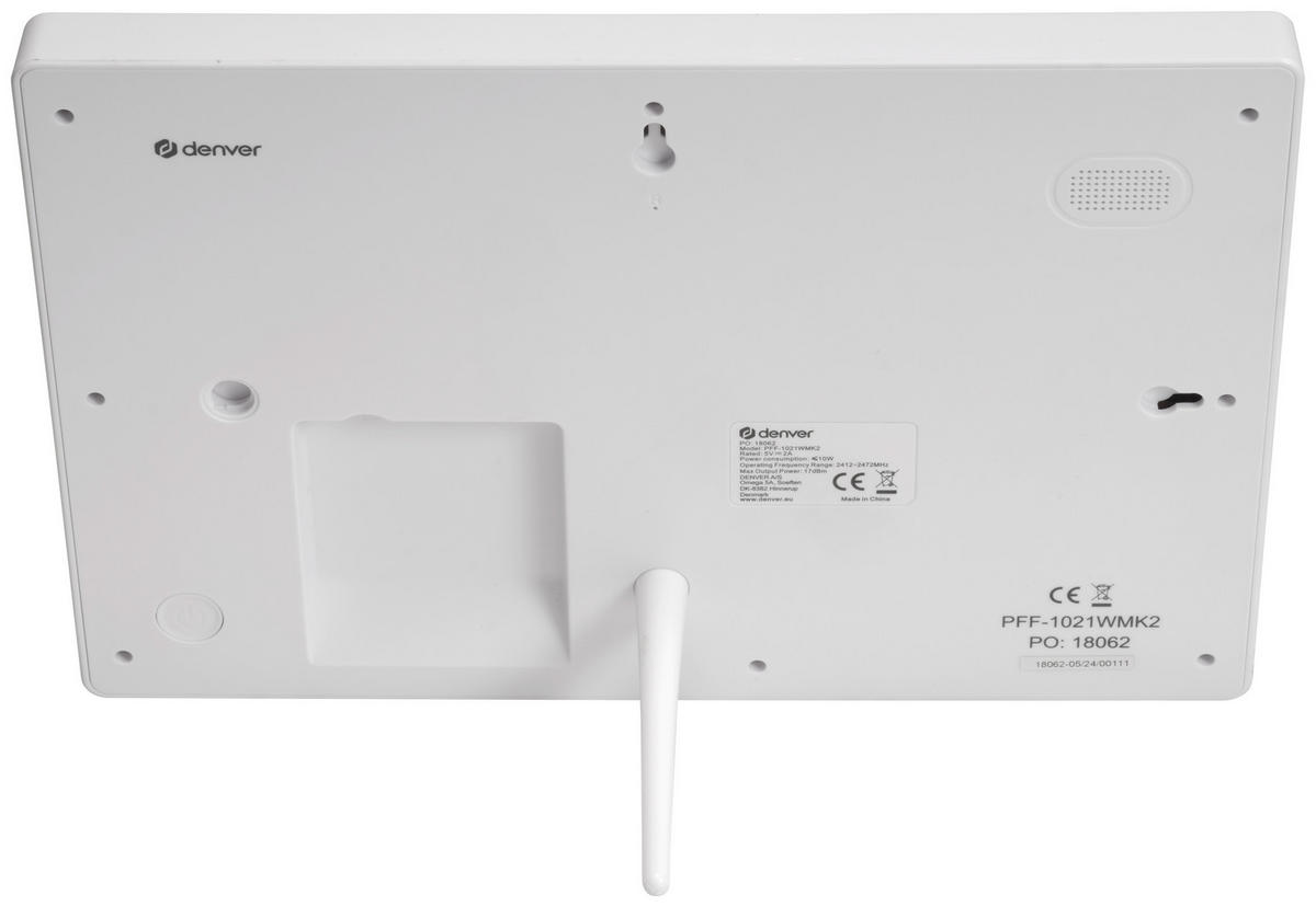 DIGITALER BILDERRAHMEN - Weiß, Design, Kunststoff (26/18/1,8cm) - DENVER