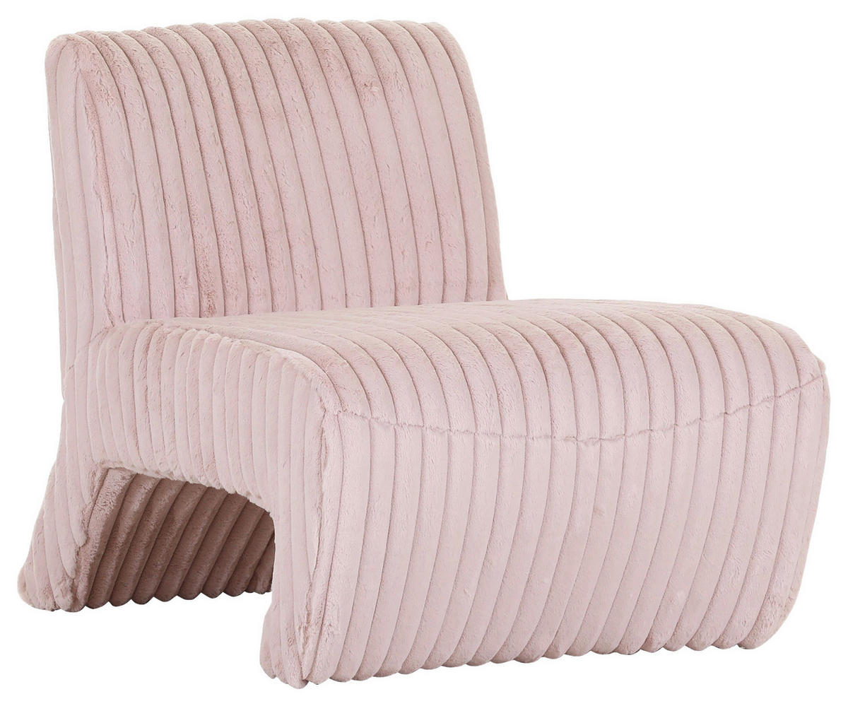 SESSEL in Cord Rosa  - Schwarz/Rosa, Konventionell, Kunststoff/Textil (68/72/89cm) - MID.YOU
