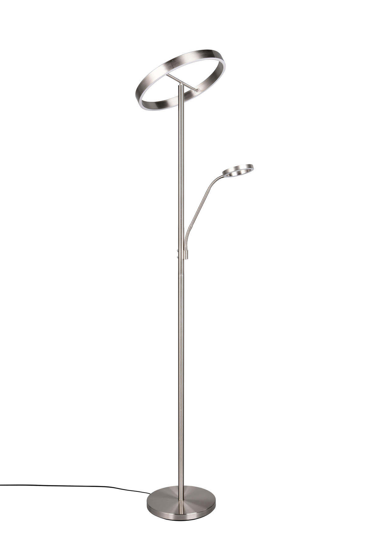 LED-STEHLEUCHTE - Nickelfarben, Design, Metall (40/180cm) - Trio Leuchten