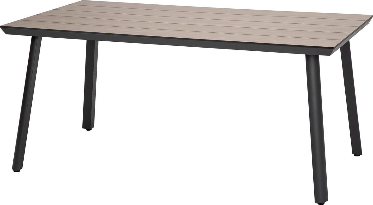 GARTENSET   - Anthrazit/Schwarz, Basics, Holzwerkstoff/Kunststoff (92/73/160cm) - Gardenson