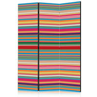 SKÄRMVÄGG  i trä, textil  multicolor  - multicolor, Basics, trä/textil (135/172/3cm) - artgeist