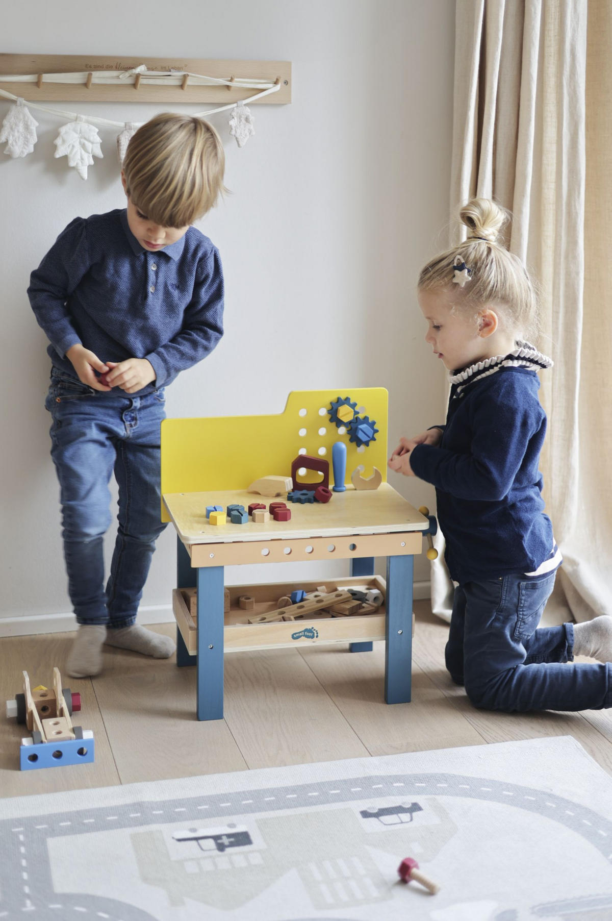 KINDERWERKBANK - Multicolor, Basics, Holz (40/47/26cm) - small foot