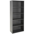 AKTENREGAL 80/197/40 cm - Schwarz/Graphitfarben, MODERN, Holzwerkstoff/Kunststoff (80/197/40cm) - Novel