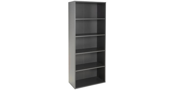 AKTENREGAL 80/197/40 cm - Schwarz/Graphitfarben, MODERN, Holzwerkstoff/Kunststoff (80/197/40cm) - Novel