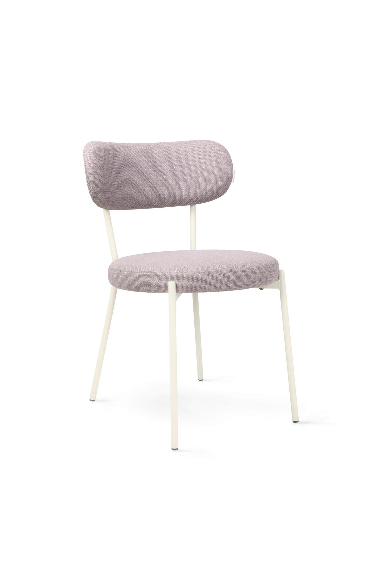 STUHL Webstoff Weiß, Dunkelrosa  - Dunkelrosa/Weiß, Basics, Textil/Metall (50/81,5/59cm) - Tom Tailor