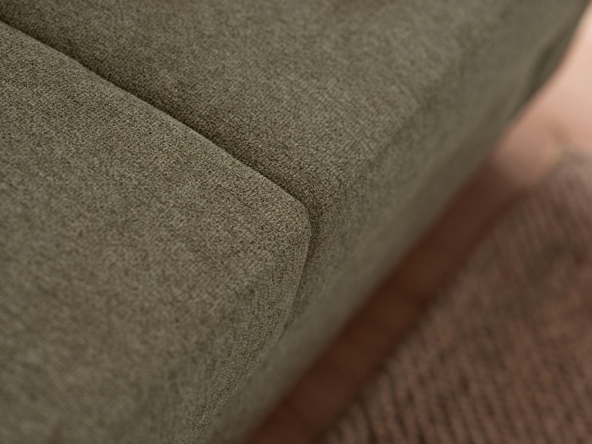 3-SITZER-SOFA in Flachgewebe Grün  - Chromfarben/Grün, Design, Textil/Metall (195/83/85cm) - Xora