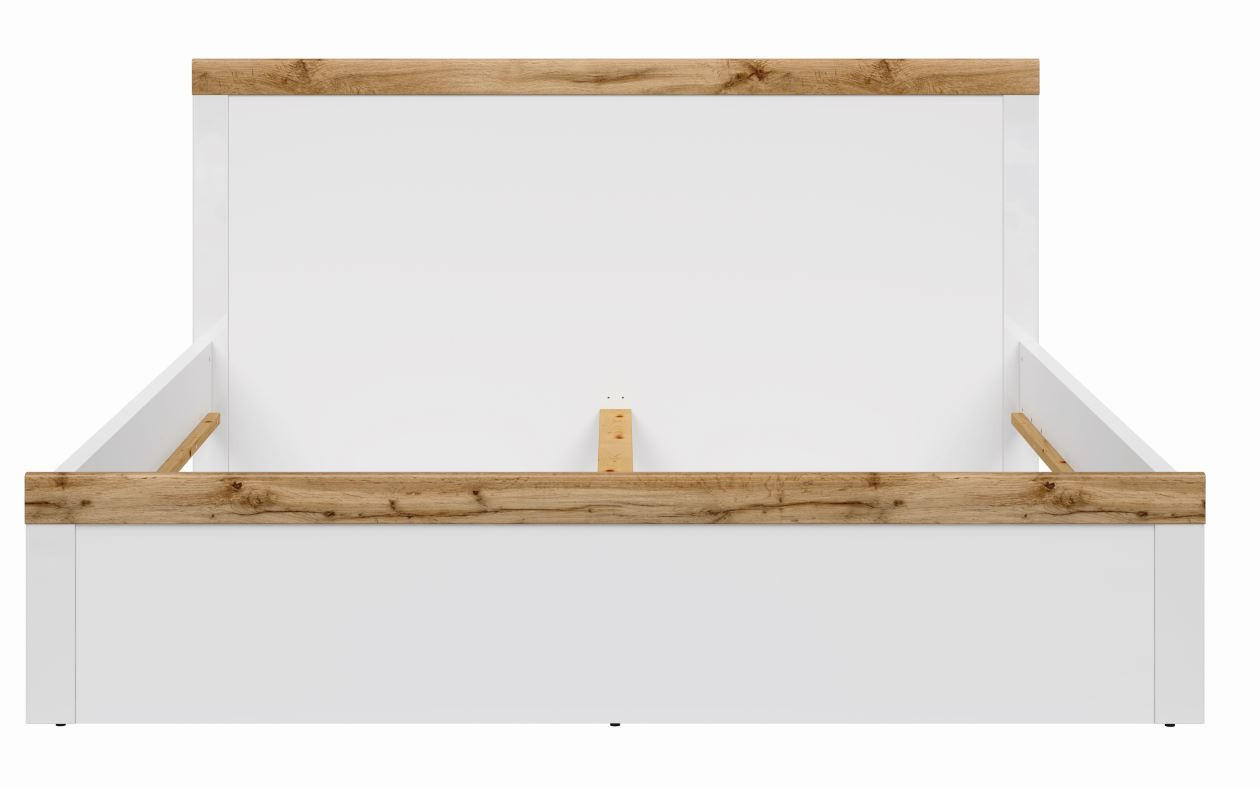 OKVIR KREVETA    189/100,5/204,5 cm   - hrast wotan/bela, Dizajnerski, pločasti materijal/plastika (189/100,5/204,5cm) - Carryhome