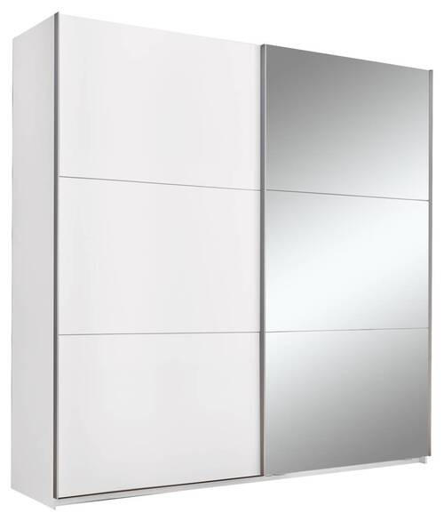 FÜGGESZTETT TOLÓAJTÓS SZEKRÉN fehér  - alumínium színű/fehér, Modern, faalapú anyag/fém (208,2/205/57,4cm) - MID.YOU