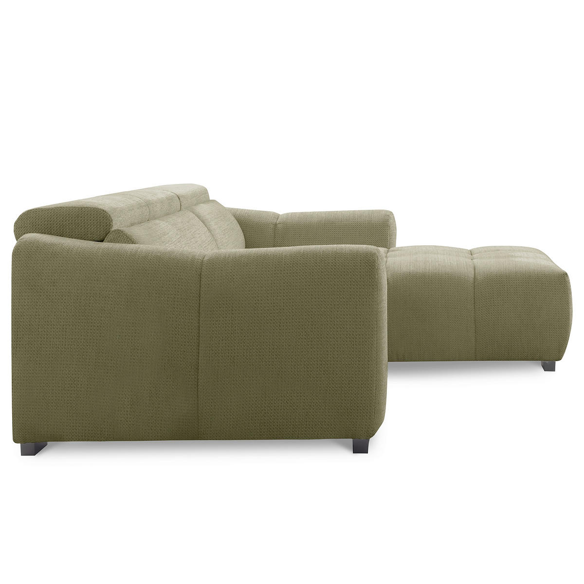 ECKSOFA  Webstoff Grün  - Schwarz/Grün, Design, Kunststoff/Textil (274/177cm) - Livetastic