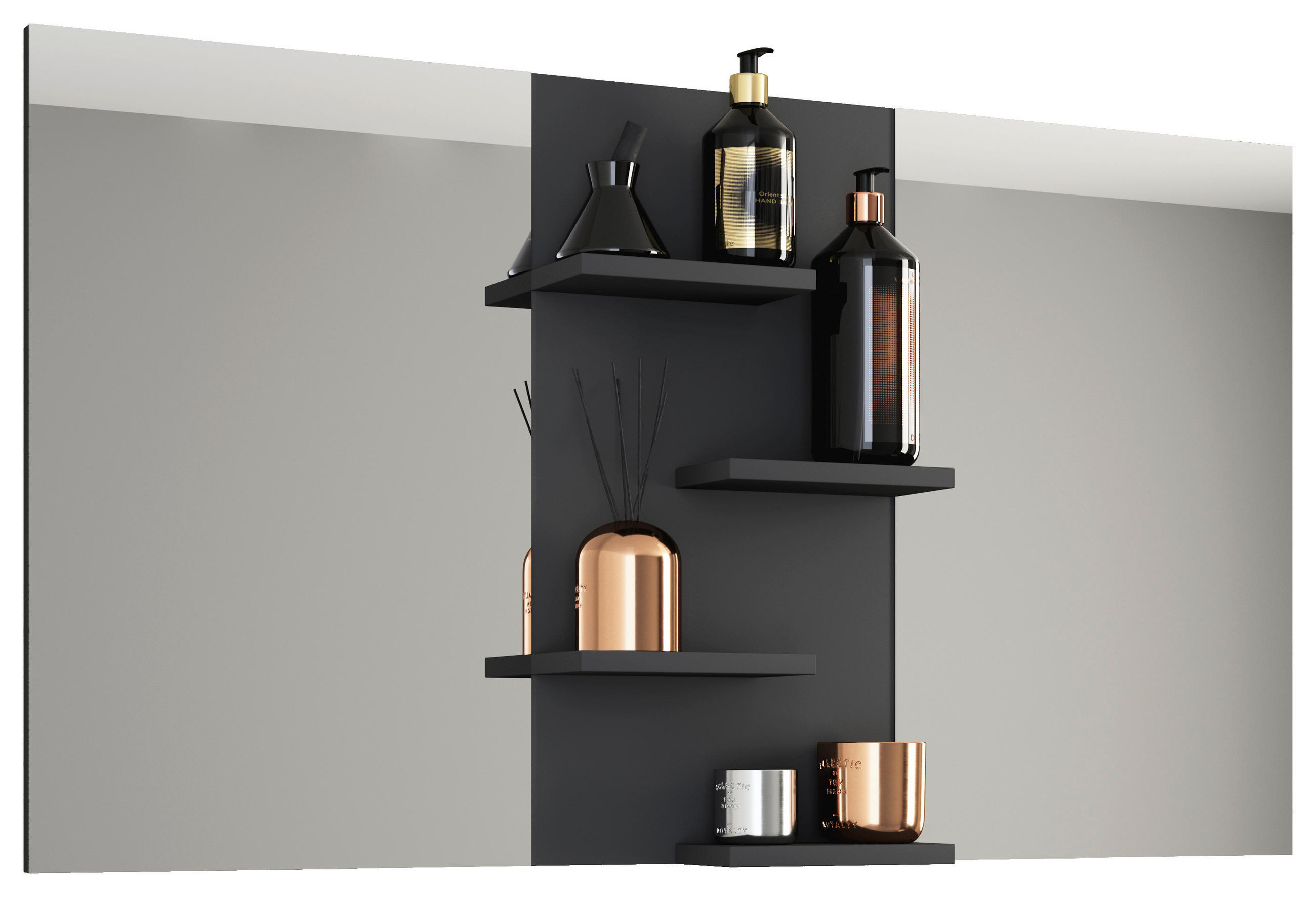 BADRUMSSPEGEL - svart, Modern, trämaterial (112/59/11,5cm) - MID.YOU