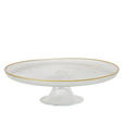 TORTENPLATTE 21.5/6 cm  - Transparent/Goldfarben, Trend, Glas (21.5/6cm) - Ambia Home