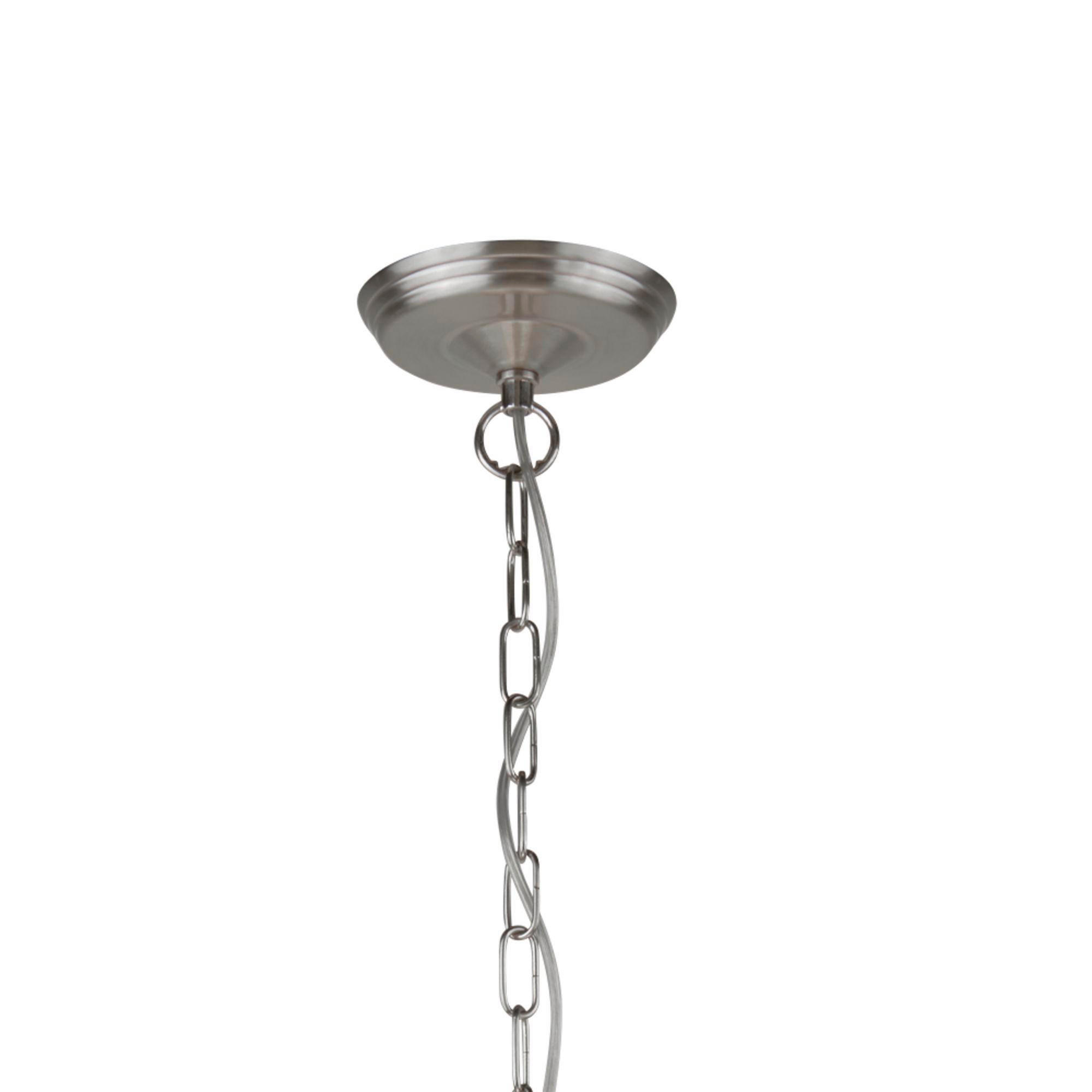 HÄNGELEUCHTE School House 30/120 cm   - Silberfarben, KONVENTIONELL, Glas/Metall (30/120cm) - Searchlight