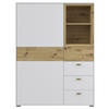 HIGHBOARD  in 105/140,2/38 cm  - Eichefarben/Schwarz, MODERN, Holz/Holzwerkstoff (105/140,2/38cm) - Hom`in