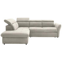 SEDEŽNA GARNITURA, velur krem barve, bež  - črna/krem barve, Design, umetna masa/tekstil (224/254cm) - Stylife