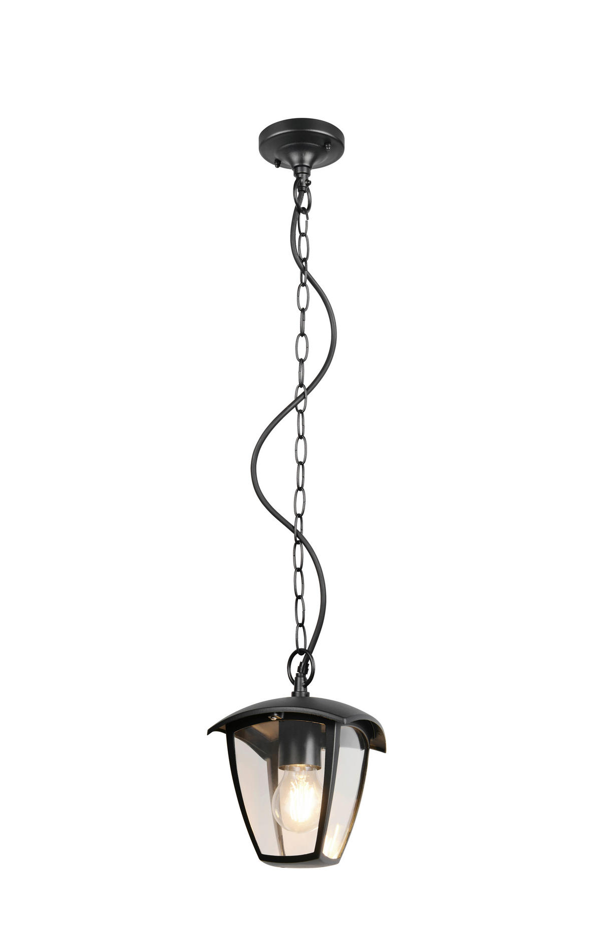 AUSSENHÄNGELEUCHTE - Klar/Schwarz, Konventionell, Kunststoff/Metall (17/17/82cm) - Trio Leuchten