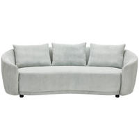 3-SITZER-SOFA Cord Mintgrau  - Mintgrau/Schwarz, Design, Kunststoff/Textil (217/71/95cm) - Carryhome