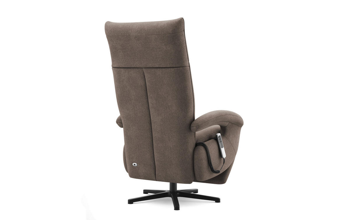 SESSEL in Flachgewebe Schlammfarben  - Schlammfarben/Schwarz, KONVENTIONELL, Textil/Metall (74/112/82cm) - Sit & More