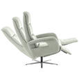 RELAXSESSEL in Leder Silberfarben  - Edelstahlfarben/Silberfarben, Design, Leder/Metall (76/119/86cm) - Dieter Knoll