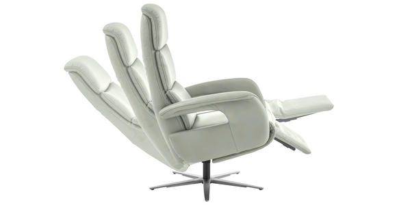 RELAXSESSEL in Leder Silberfarben  - Edelstahlfarben/Silberfarben, Design, Leder/Metall (76/119/86cm) - Dieter Knoll
