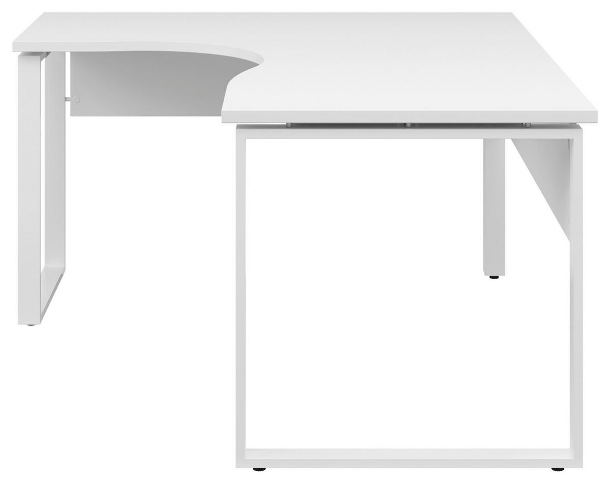 ECKSCHREIBTISCH 140/160/77,8 cm  in Weiß  - Weiß, KONVENTIONELL, Holzwerkstoff/Metall (140/160/77,8cm) - Voleo