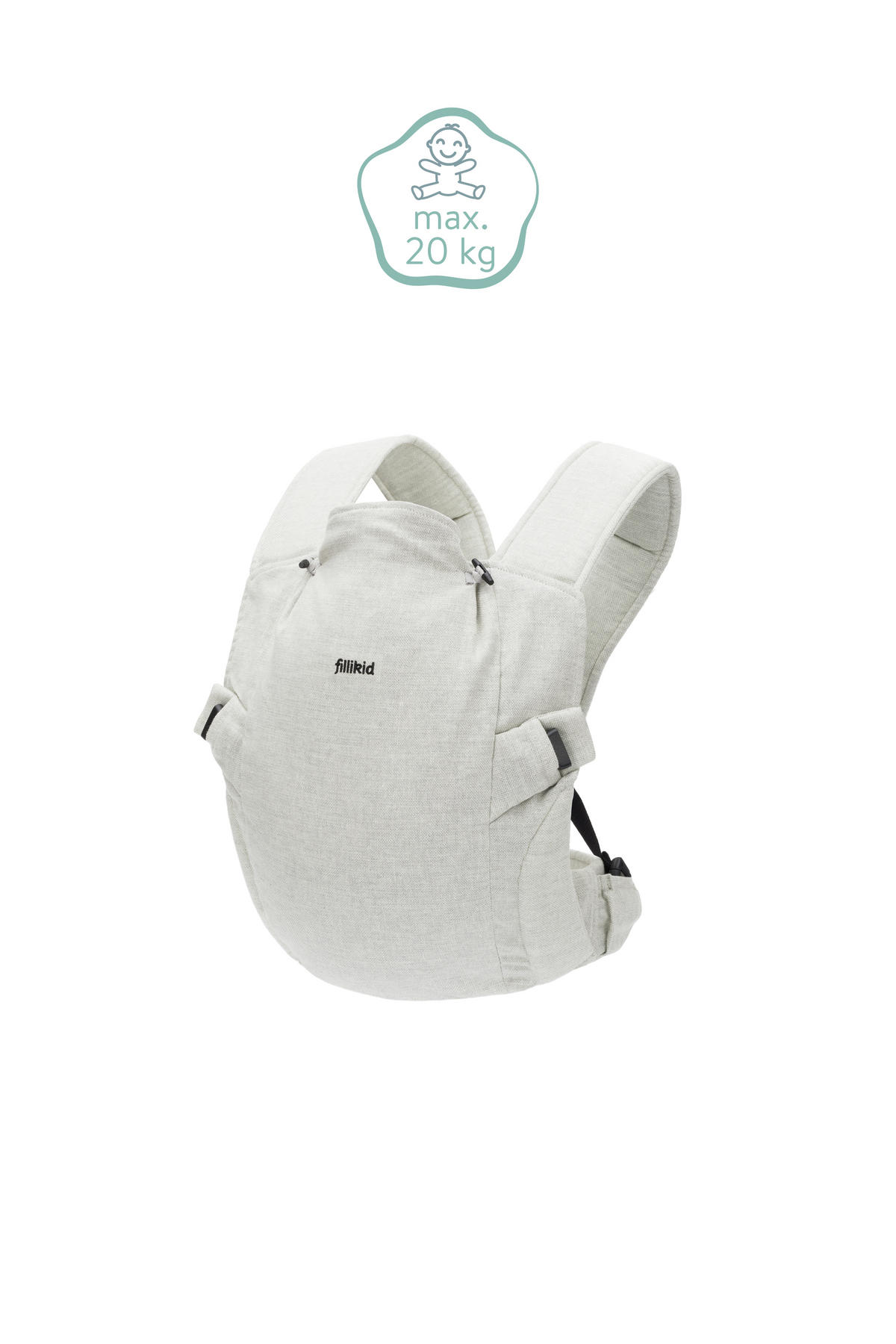 DĚTSKÉ NOSÍTKO - světle šedá, Basics, textil (37/34cm) - Fillikid
