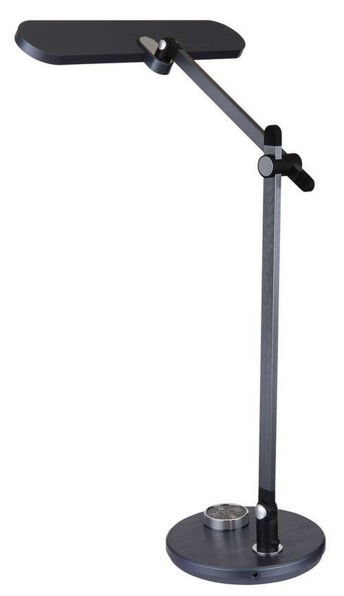 LED-SCHREIBTISCHLEUCHTE 57,5/37/53 cm   - Dunkelgrau/Opal, Design, Kunststoff/Metall (57,5/37/53cm) - Globo