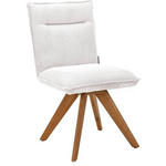 STUHL Feincord Creme Wildeiche massiv  - Wildeiche/Creme, Design, Holz/Textil (47/87/62cm) - Johann Jakob