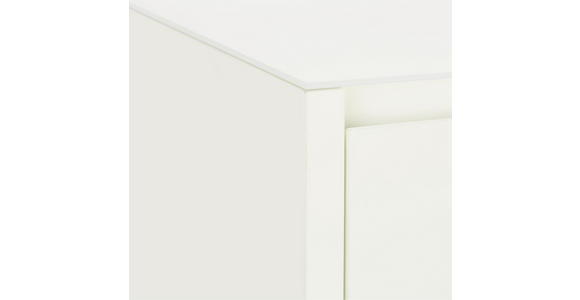 SCHUHSCHRANK 99,7/113,7/28 cm - Weiß, Design, Glas/Holzwerkstoff (99,7/113,7/28cm) - Voleo