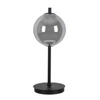 LED-TISCHLEUCHTE 20/51 cm   - Chromfarben/Schwarz, Design, Glas/Kunststoff (20/51cm) - Dieter Knoll