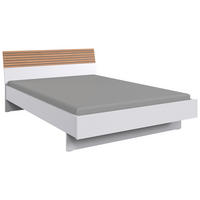 BETT 140/200 cm  Weiss, Eiche Artisan   - Weiss/Eiche Artisan, Modern, Holzwerkstoff (140/200cm) - Carryhome