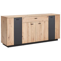 SIDEBOARD  in 180/82/44 cm  - Eichefarben/Anthrazit, Design, Holzwerkstoff/Metall (180/82/44cm) - Carryhome